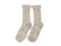 MP light brown melange socks Quin wool (2-pack)